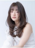 エアリーロング/丸顔/レイヤーカット/大人かわいい/20代30代