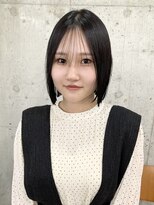 サクラ オモテサンドウ(SAKURA)&nbsp;ニュアンスバングボブ　暗髪ボブ　表参道ボブ