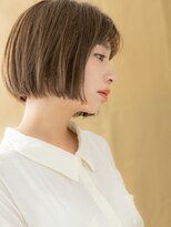 モッズヘア 越谷(mod's hair) カーキベージュ小顔切りっぱなしぱっつんボブ315X越谷20代30代