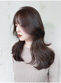 美髪韓国ヘア顔周りレイヤーロング_ba520251