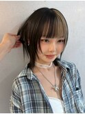 ★黒髪/クラゲヘアー/オリーブグレー/小顔/ココアベージュ/渋谷
