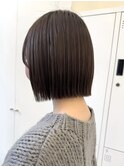オリーブグレー/ココアベージュ/クラゲヘアー/ボブ