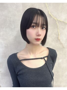 ロンドアヴァントゥス 池袋(Lond aventus) 韓国レイヤー/韓国風/ボブ/髪質改善/黒髪/ブリーチなし〔池袋〕