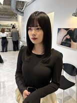 ローレンジウ(LOREN JU)&nbsp;着物ヘア/ダークアッシュ/ミディアムレイヤーカット/名古屋名駅