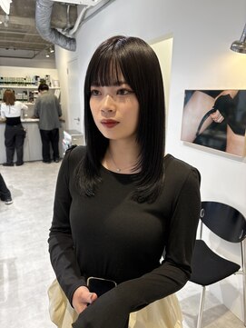 ローレンジウ(LOREN JU) 着物ヘア/ダークアッシュ/ミディアムレイヤーカット/名古屋名駅