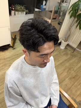 ディレクション(Direction) メンズパーマ×アップバングショート