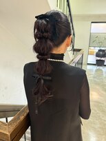 アクシス 栄店(`AXIS)&nbsp;馬渕ワンホンレイヤー/ミルクティーブロンド/ダークブルー/栄