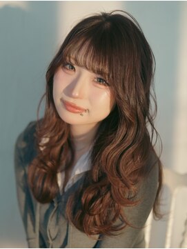 ベレッタ 楠葉店(veretta.) 透明感ブラウン◇大人可愛いふんわりウェーブセミロング[樟葉駅]