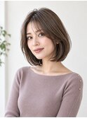 ショコラベージュ×上品レイヤーボブ