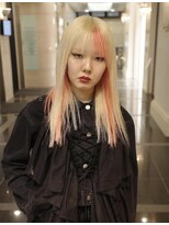 バディヘアーサロン(BUDDY HAIR SALON)&nbsp;ブロンド×コーラルオレンジ