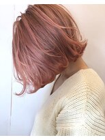 エミュスト(Emuest) 【Emuest心斎橋】切りっぱなし外はねレイヤーボブ×モードピンク