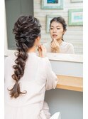 大人かわいい編み下ろしスタイル♪