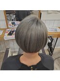 【CLAP 上徳】アッシュベージュ_丸みショートボブ