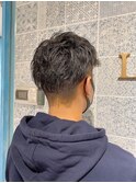刈り上げツイスパ　韓国マッシュスキンフェード