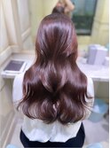 ブリーチなしダブルカラーピンクブラウン