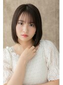 アッシュブラック前下がり切りっぱなしボブY川口20代30代40代