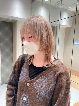 ロンドシェリ 仙台(Lond Cheri) ミルクティー ケアブリーチ ダブルカラー レイヤーカット