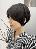 20代30代40代前下がり耳掛けショートボブ丸みショート◎