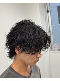 センターパートウルフツイストスパイラルパーマ静岡メンズ