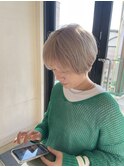 大人ショートボブ丸みショートカットマッシュショート前髪あり