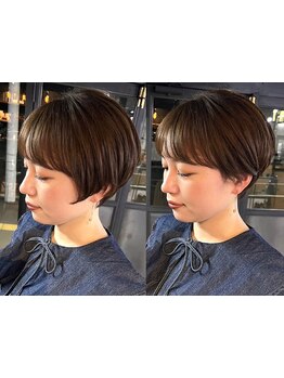 【美発色】透明感イルミナカラーで艶髪へ◇ナチュラル上品なオトナ女性の上質サロン［ショート/白髪］