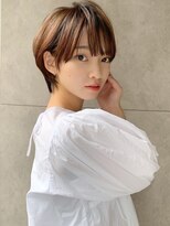 30代、40代/丸みくびれショートボブ×白髪染めハイライト/大宮