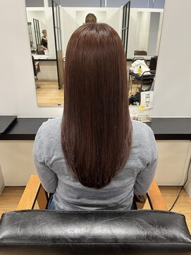アパートメントヘアー ピンクブラウンと髪質改善トリートメント