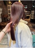 ブリーチなしで叶う!ワインレッド×ロングヘア*