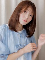 モッズヘア 越谷(mod's hair) フェザーバングエアストレート艶感ワンカールロブZ越谷20代30代