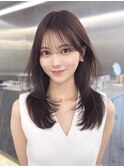 レイヤーカット　ワンカール　流し前髪『MAEUL luna 桔川』　