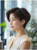 ふわっとボリューム感◎大人ハンサムショート