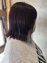 ベルベットヘア 千早店(Velvet hair)&nbsp;髪質改善カラー×ワインレッド×ぱつっとボブ　【みつ】