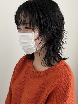 エイチ ウルフカット 大阪梅田(811) フェイスフレーミングルーツカラー天使の羽バングネオウルフボブ