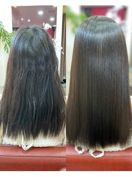 ラヴィソン ヘアー(RAVISSANT HAIR) 他店でクセがのびなかった髪を、乾かすだけでまとまる縮毛矯正