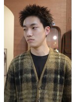 エディ(Edy)&nbsp;メンズスパイキーボックスショートブラウンンカラー眉毛カット