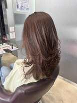 ファースト 東仙台店(first)&nbsp;ピンクベージュ・レイヤー・セミロング