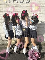 ハウス(HAUS.) 横浜体育祭盛り髪ヘアセット爆盛りハーフアップコーンロウ