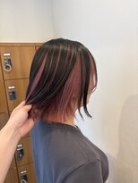 ビズヘアー グランバース(bisou hair grandbase)&nbsp;アンブレラカラー/デザインカラー/ピンクカラー/切りっぱなし