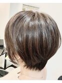前下がり大人ショート【オリーブベージュ】 30代40代50代