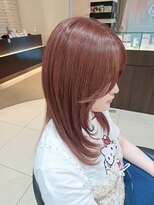 ミック ヘアアンドメイクアップ 高田店(miq Hair&Make up) ピンクブラウン/暖色系カラー/レイヤーカット/レイヤースタイル