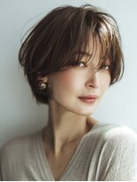 ハーツ 青山表参道店(Heart's) 白髪ぼかし脱白髪染め似合わせショートボブ40代50代60代