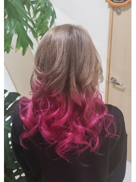 髪こうぼう ミルキーベージュ+ピンク