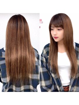 エクステ専門店あるじゃんすー 宇都宮店 ＊Straightlong＊#エクステ #栃木＃グラデーションカラー