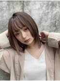 ウルフカット インナーカラー ミディアム  大人