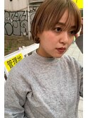 マッシュショート ベージュ ハイライト 堀江