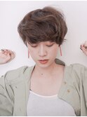 ハンサムショート/ショートボブ/ベージュ/カット+カラー/北浦和