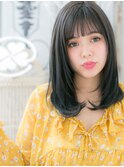 ★くすみブルー大人かわいい前下がりストカール20代30代40代★7
