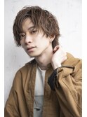 小久保style☆透明感ブリーチなしアッシュツーブロックショート