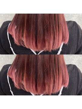 アラモア 国立(Alamoa) 裾カラー×ピーチピンク