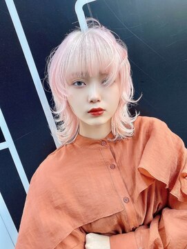 リアイス(Re:ICE) ミニウルフ/くすみブルー/流れるレイヤー/インナーハイライト